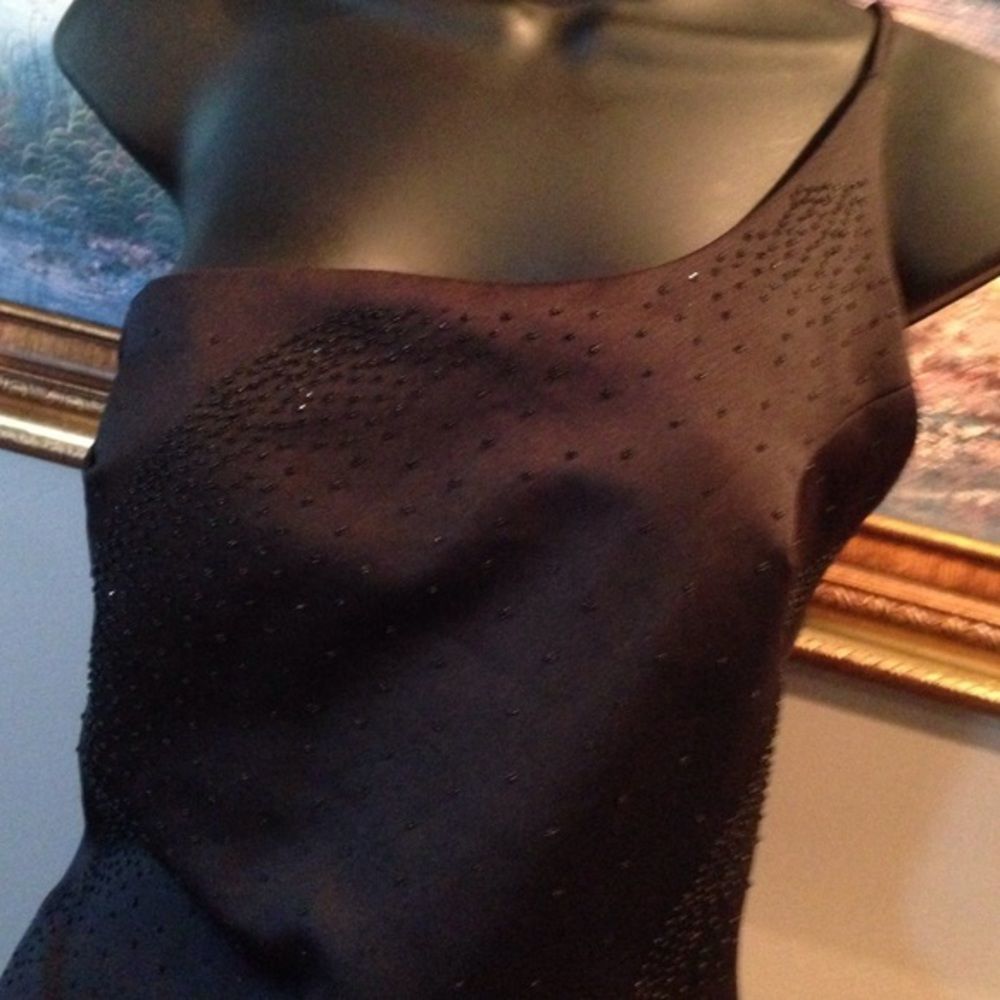 🎉one shoulder maxi  dress🎉front beaded